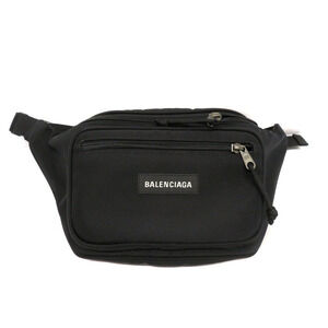 BALENCIAGA Explorer Waist Clutch Body Bum Crossbody Belt Bag Black